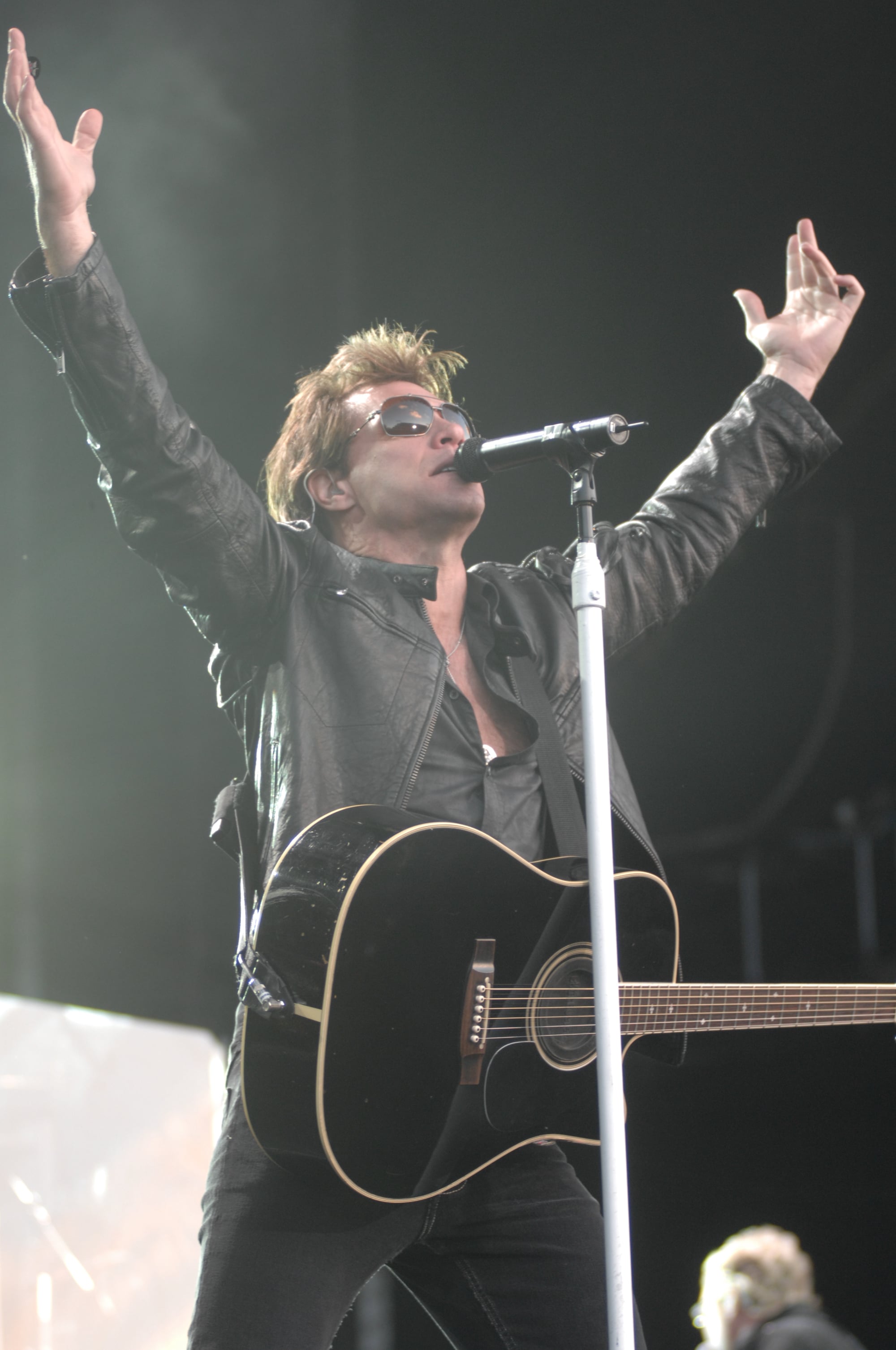 Bon Jovi performing on stage in Christchurch, New Zealand - live concert production by Capital C: Concerts